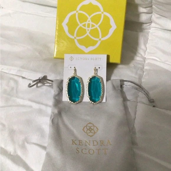 Kendra Scott Elle glass drop earrings. NWT~ signature bag & box! - Picture 3 of 4
